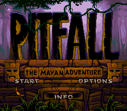 Pitfall - The Mayan Adventure Title Screen